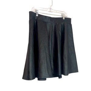 Torrid size 1 (1X) black faux leather a-line.​